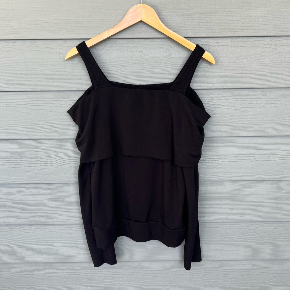 Bailey 44 Soulmate Cold Shoulder Long Sleeve Black Sweatshirt